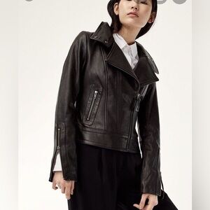 Mackage Black Leather Jacket for Aritzia - size small